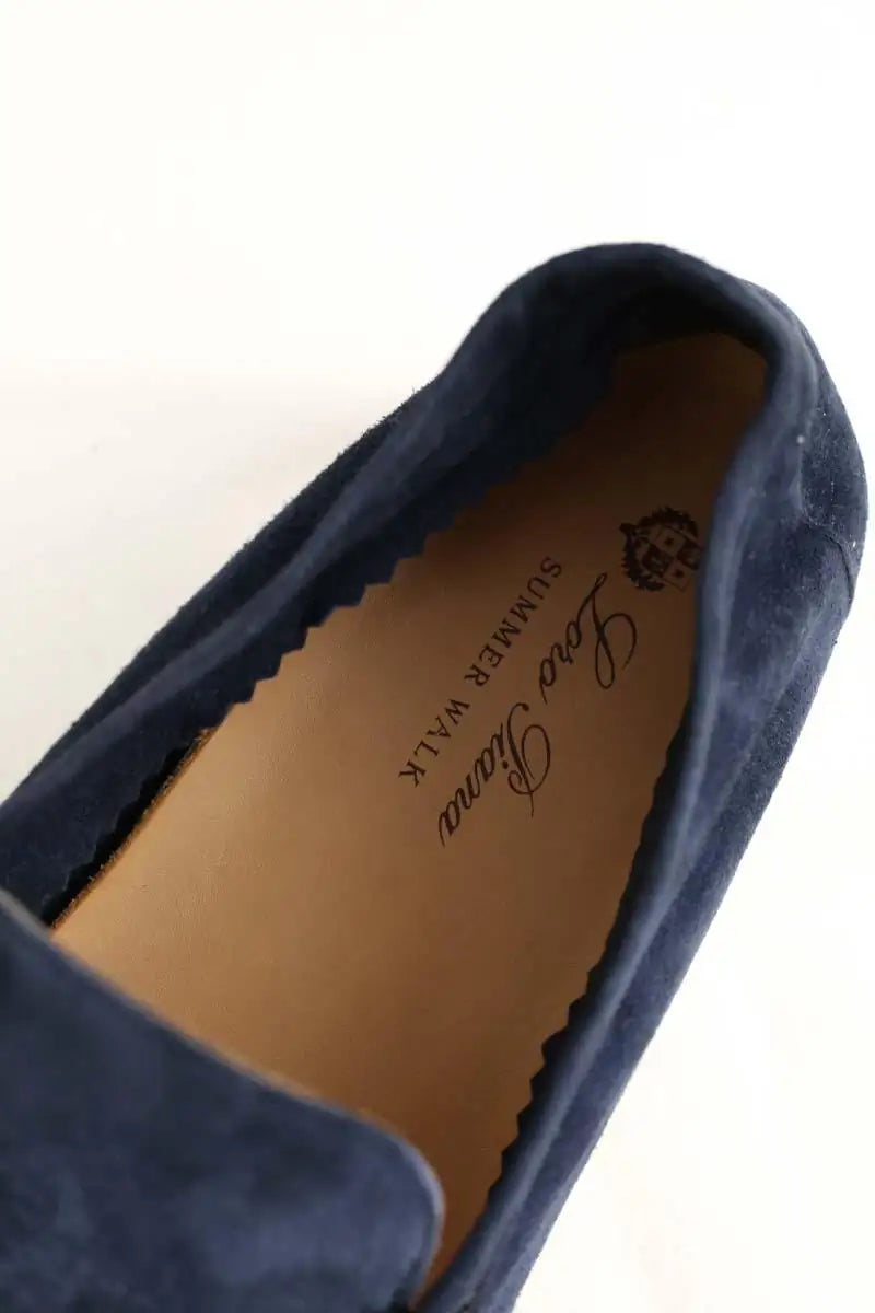 Mocassins Loro Piana Summer walk Bleu en Daim