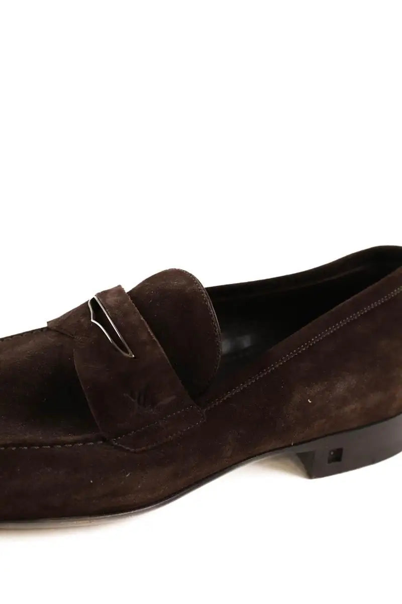 Mocassins Louis Vuitton Marron en Daim