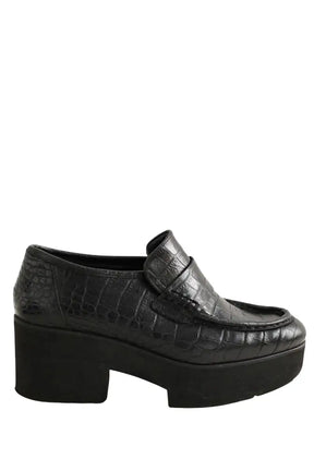 Mocassins Maje Noir en Cuir, taille 38 - Seconde Main