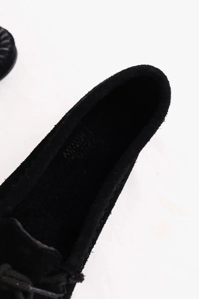 Mocassins Minnetonka Noir en Daim