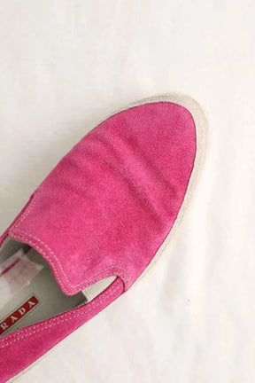 Mocassins Prada Rose en Tissu