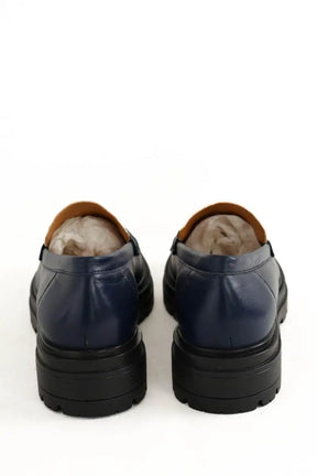 Mocassins Sézane Bleu en Cuir