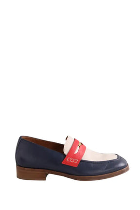 Mocassins Socque Bleu en Cuir, taille 38 - Seconde Main