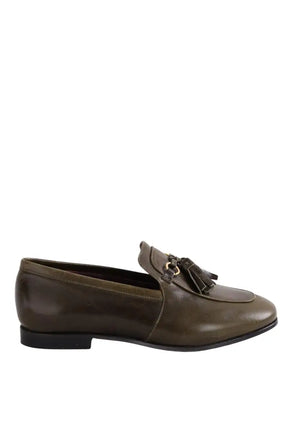 Mocassins Soeur Kaki en Cuir, taille 36 - Seconde Main