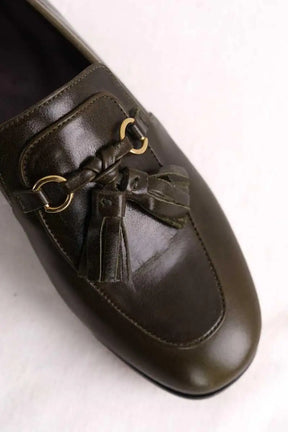 Mocassins Soeur Kaki en Cuir