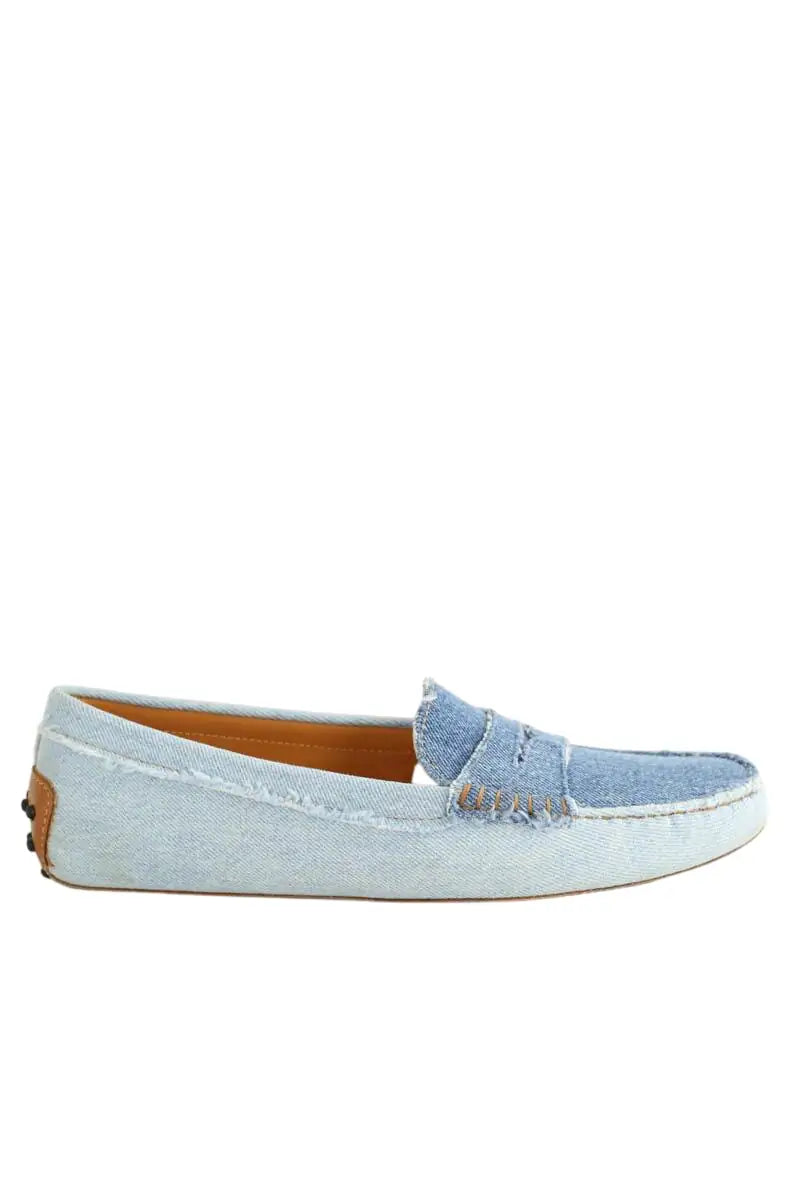 Mocassins Tod's Bleu en Tissu, taille 40 - Seconde Main