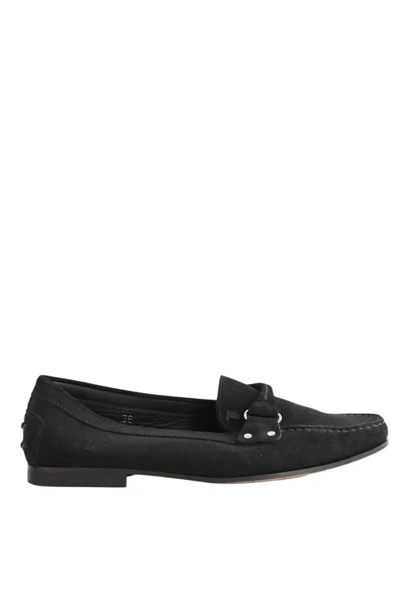 Mocassins Tod's Noir en Daim, taille 38 - Seconde Main