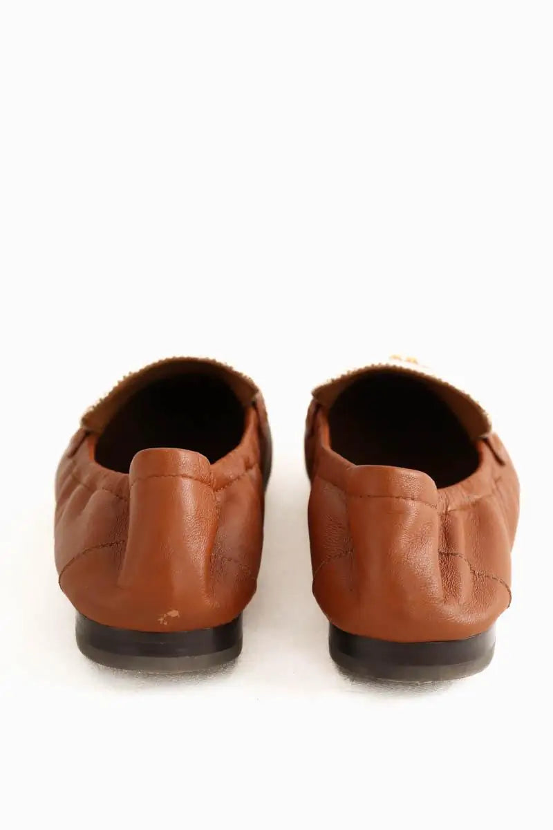 Mocassins Tory Burch Marron en Cuir