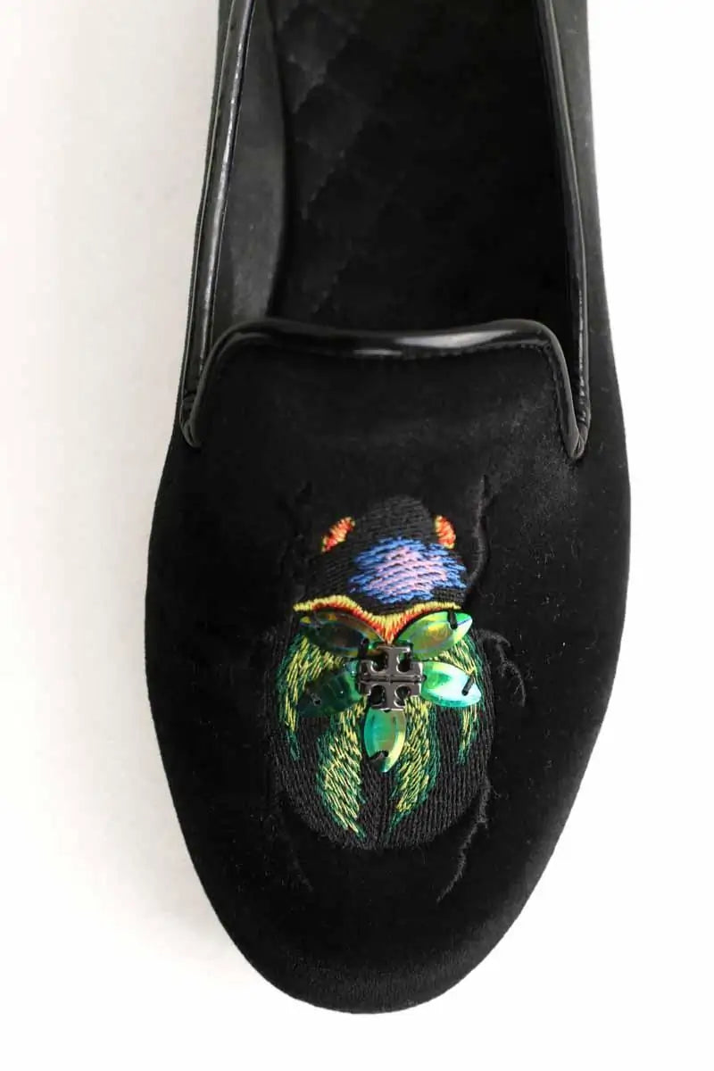 Mocassins Tory Burch Noir en Velours
