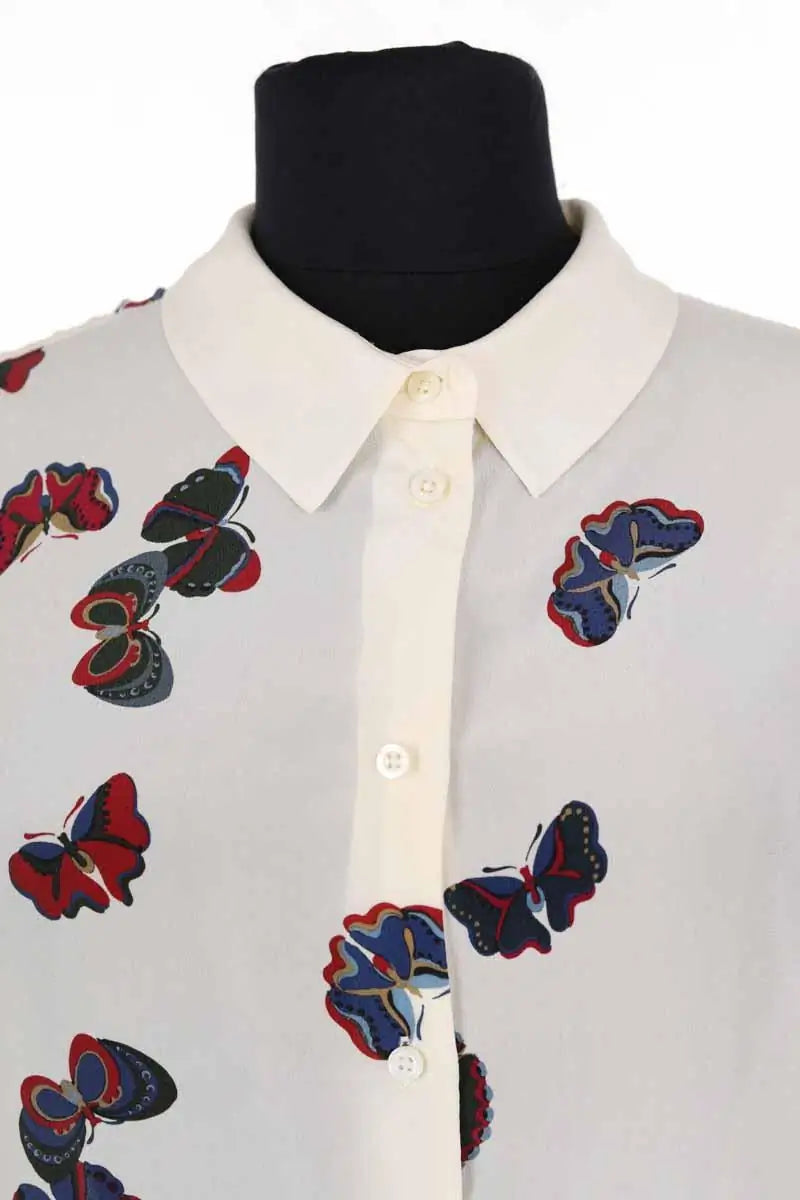 Chemise Eric Bompard Ecru en Soie