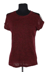 T-shirt Maje Bordeaux en Synthétique, taille M - Seconde Main