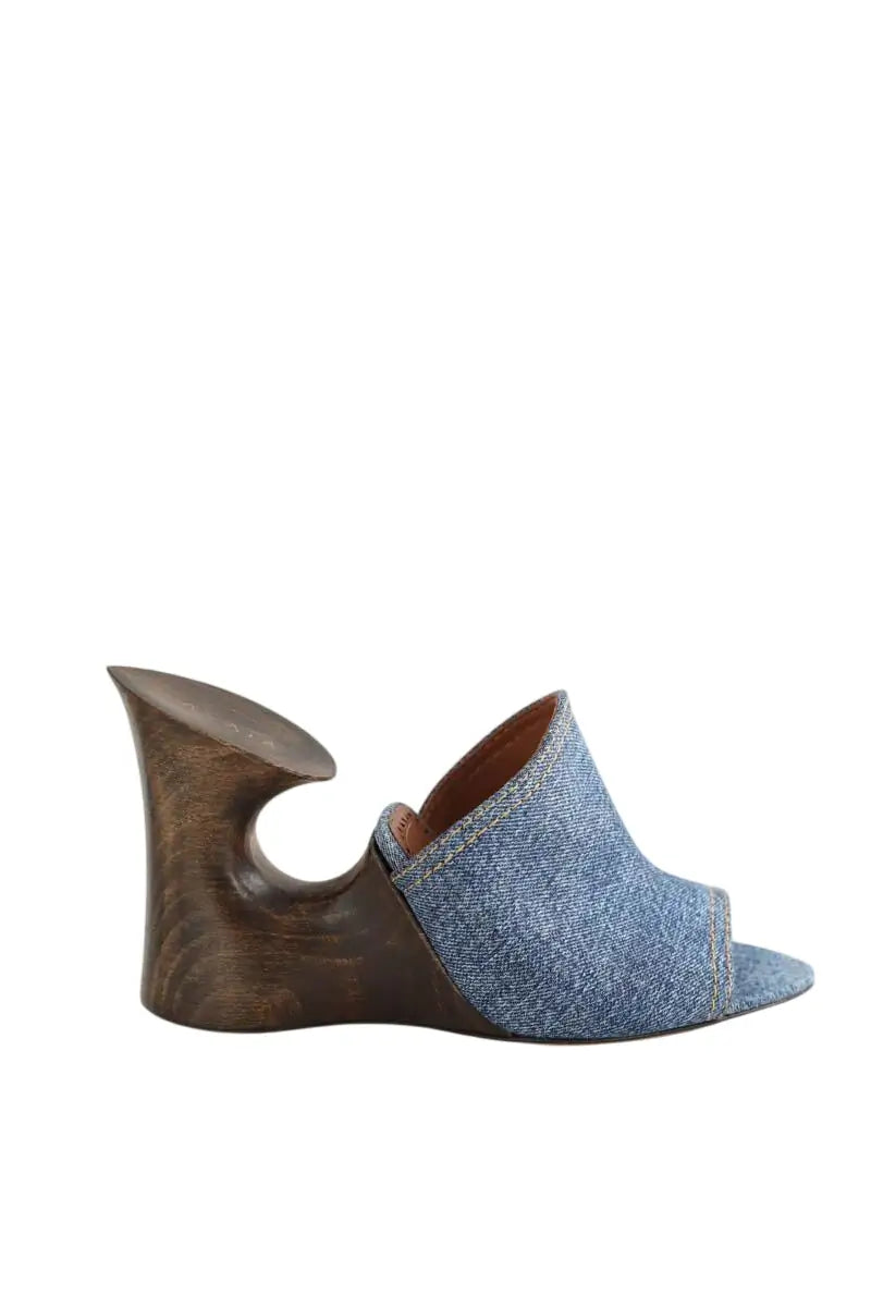 Mules Alaïa Bleu en Cuir, taille 40 - Seconde Main