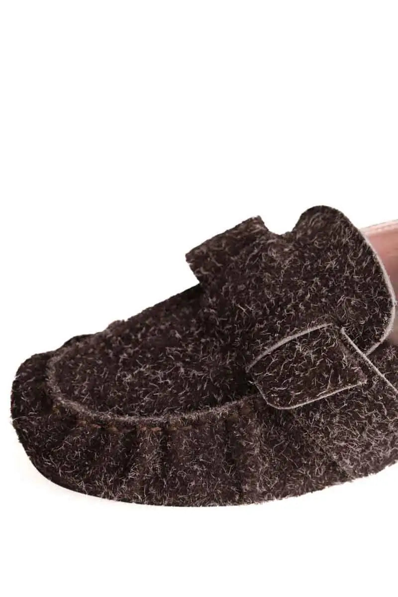 Mules Alohas Marron en Daim