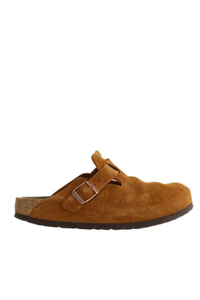 Mules Birkenstock Camel en Daim, taille 39 - Seconde Main