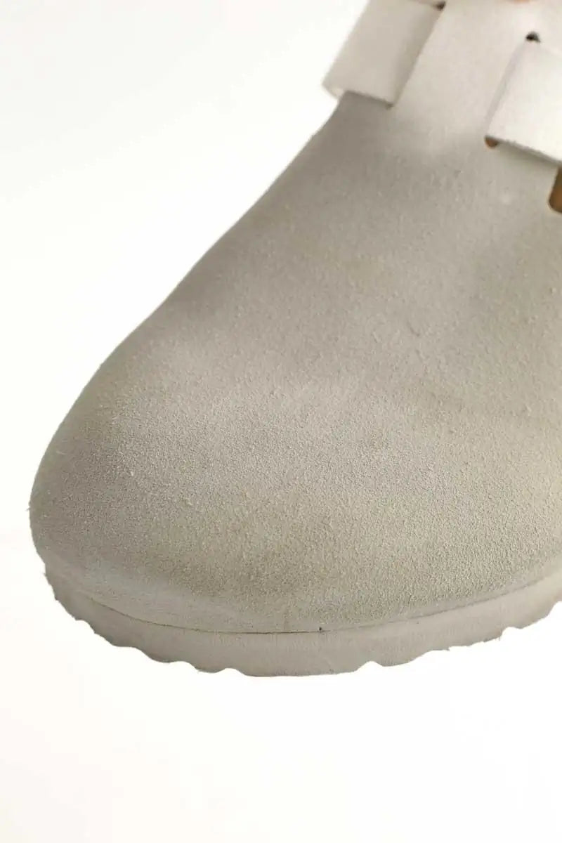 Mules Birkenstock Gris en Cuir