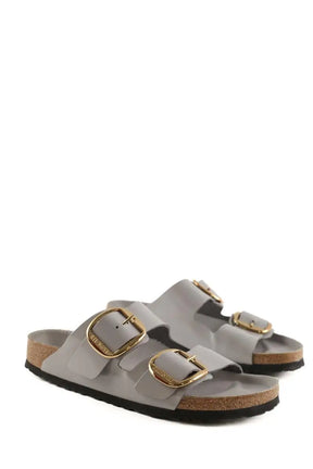 Mules Birkenstock Gris en Cuir