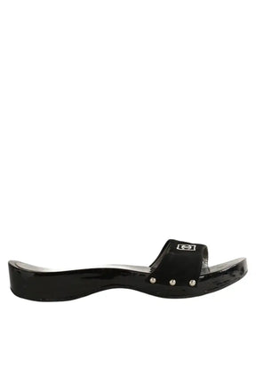 Mules Chanel Noir en Plastique, taille 37 - Seconde Main