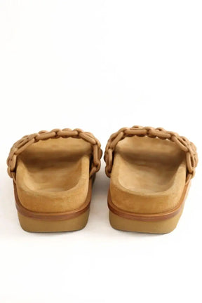 Mules Chloé Camel en Cuir