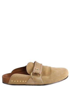 Mules Claris Virot Beige en Daim, taille 39 - Seconde Main