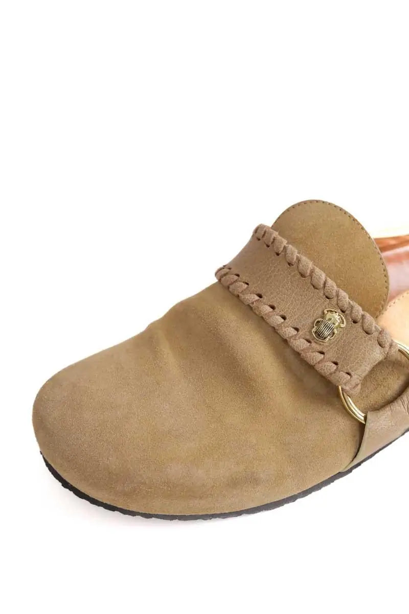 Mules Claris Virot Beige en Daim