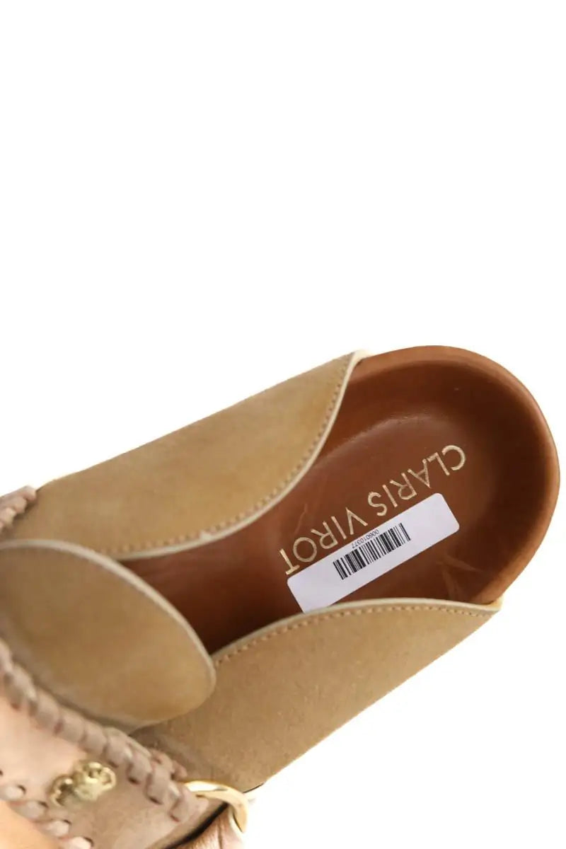 Mules Claris Virot Beige en Daim