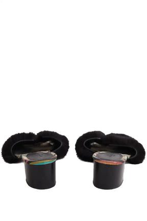 Mules Hermès Noir en Cuir
