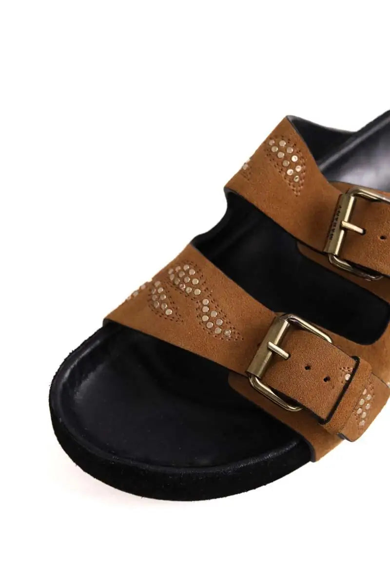 Mules Isabel Marant Camel en Daim