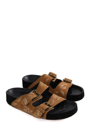 Mules Isabel Marant Marron en Daim