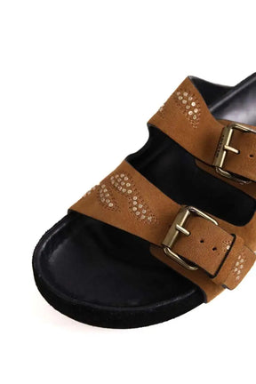 Mules Isabel Marant Marron en Daim