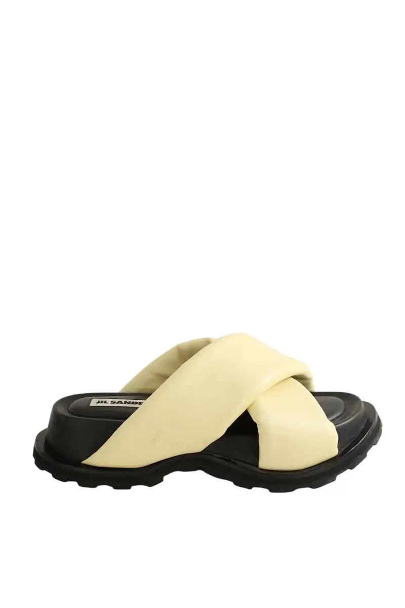 Mules Jil Sander Jaune en Cuir, taille 39 - Seconde Main