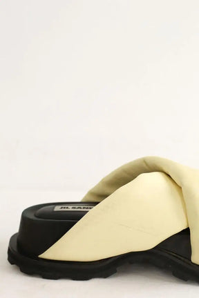 Mules Jil Sander Jaune en Cuir