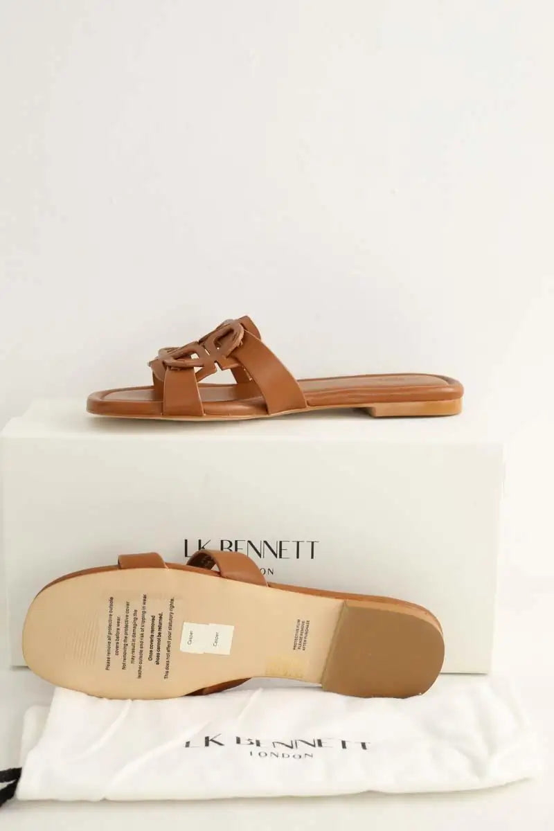 Mules LK Bennett Casper Camel en Cuir