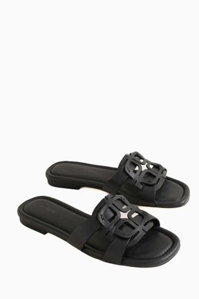 Mules LK Bennett Casper Noir en Cuir