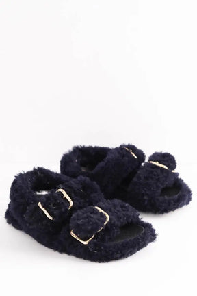 Mules Marni Marine en Tissu