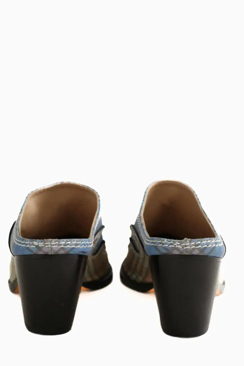 Mules Maryam Nassir Zadeh Bleu en Cuir
