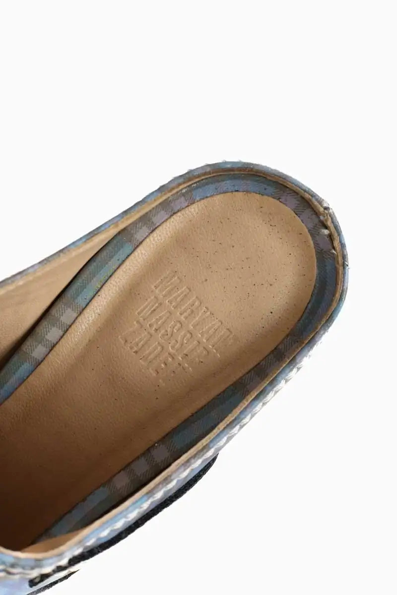 Mules Maryam Nassir Zadeh Bleu en Cuir