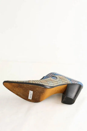 Mules Maryam Nassir Zadeh Bleu en Cuir