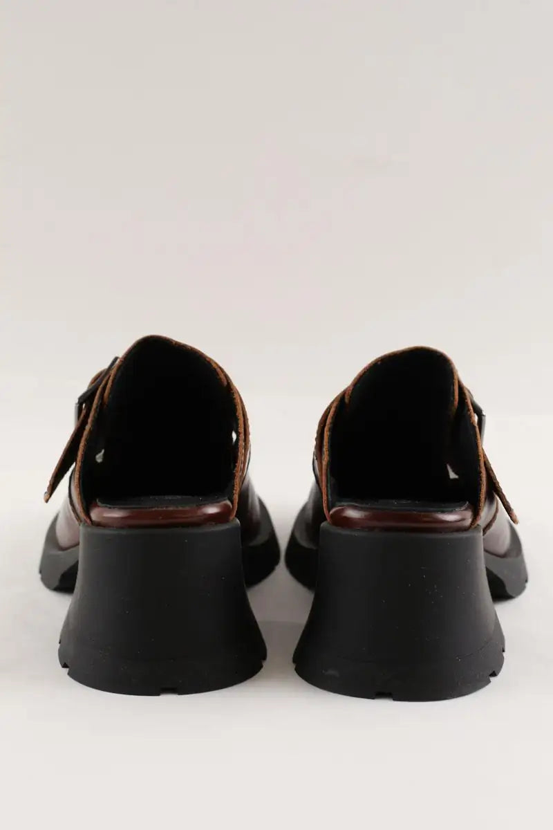 Mules Miista Marron en Cuir