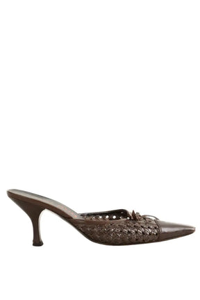 Mules Miu Miu Marron en Cuir, taille 37 - Seconde Main