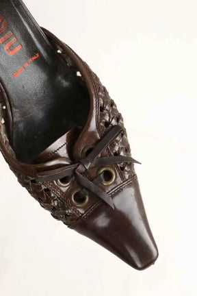 Mules Miu Miu Marron en Cuir