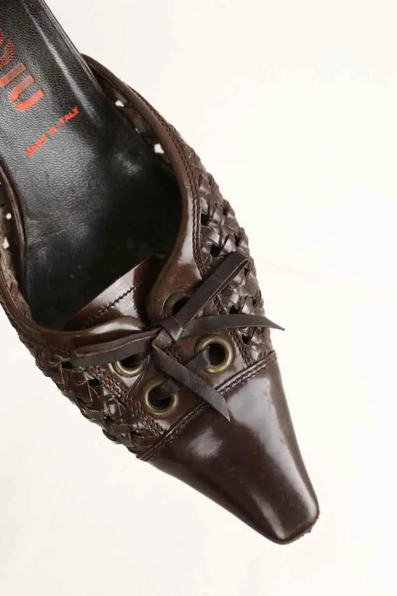 Mules Miu Miu Marron en Cuir