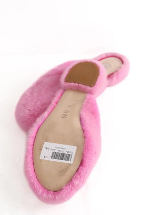 Mules Natasha Zinko Mink slide Rose en Fourrure