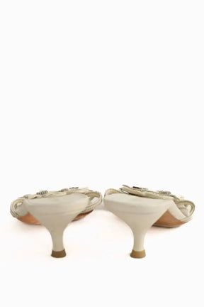 Mules Prada Blanc en Cuir