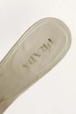 Mules Prada Blanc en Cuir