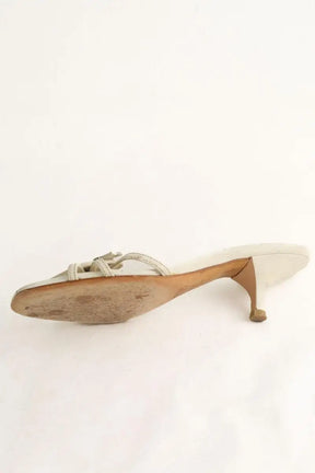 Mules Prada Blanc en Cuir
