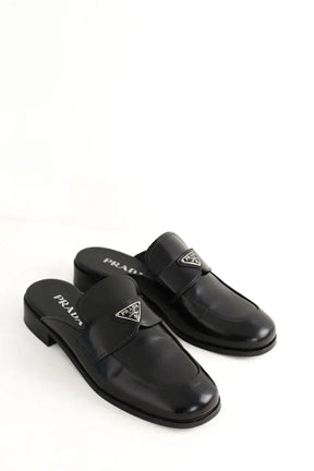 Mules Prada Noir en Cuir