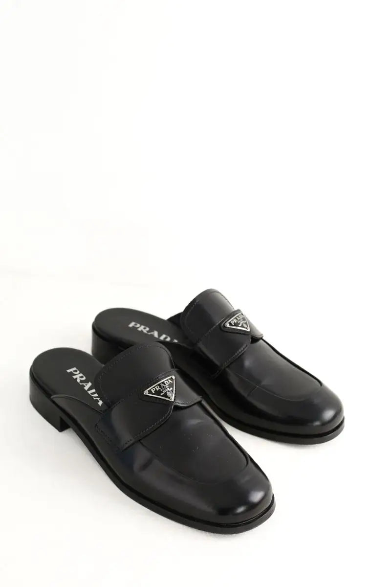Mules Prada Noir en Cuir
