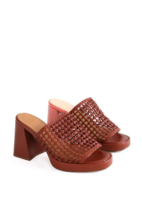Mules Sézane Marron en Cuir