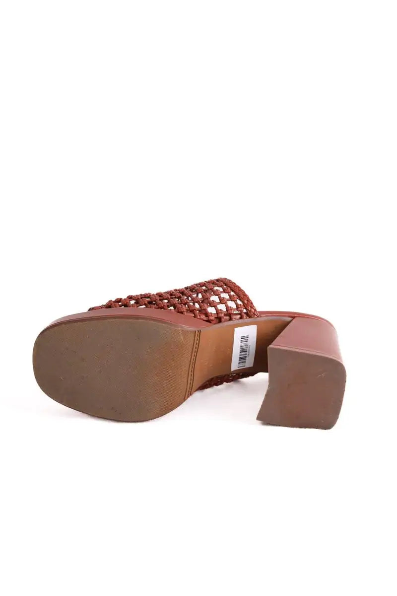 Mules Sézane Marron en Cuir