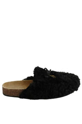 Mules Tory Burch Noir en Fausse fourrure, taille 39 - Seconde Main